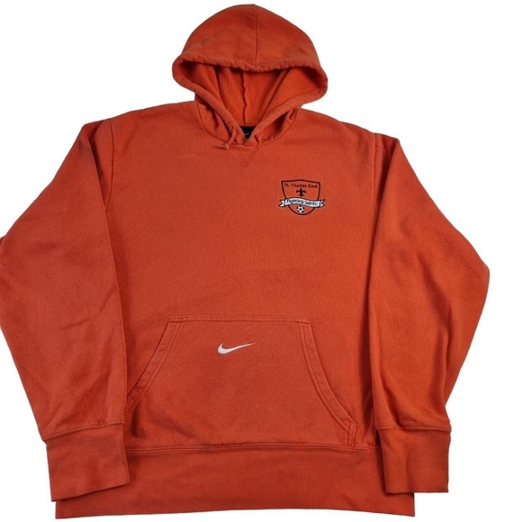 Nike Centre Swoosh USA Hoodie Pullover US University Orange Size M. - Picture 6 of 9